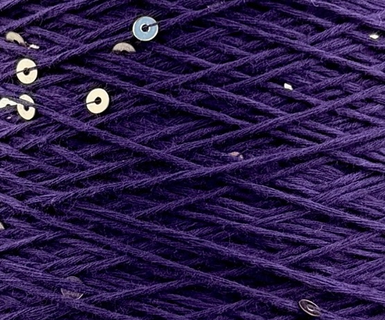 Primavera (Pailletten) 420m/100g – 100% Pima Baumwolle col. Violett